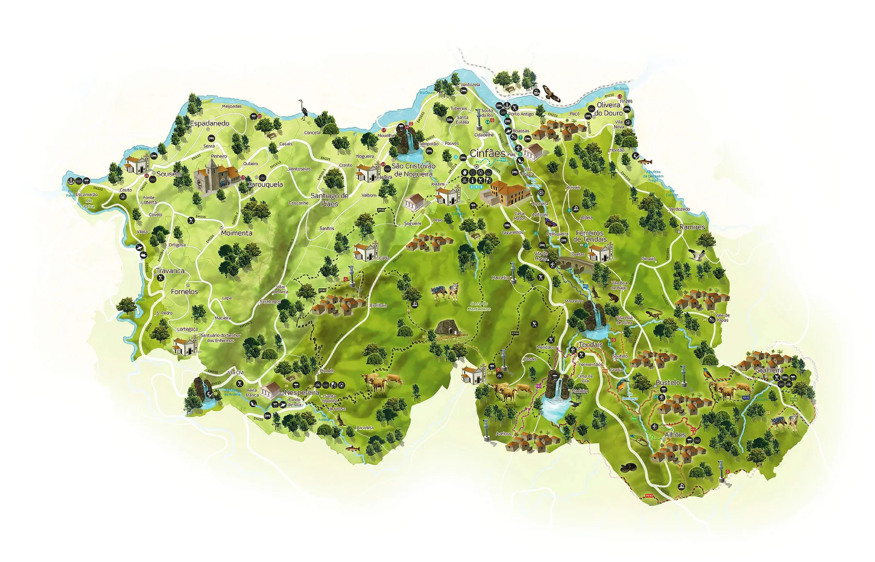 Mapa Turístico de Cinfães